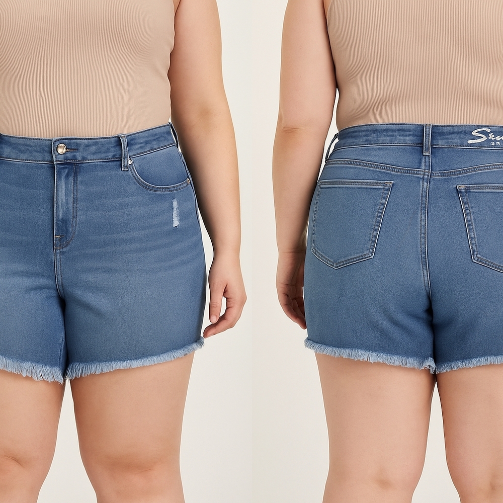 Seven7 Women’s Denim Cutoff Shorts – Size 16